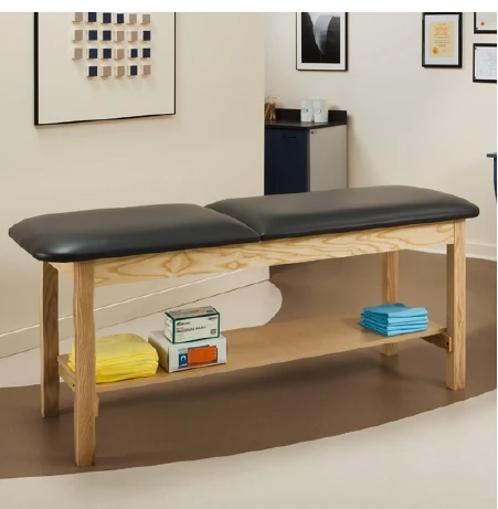 Clinton Industries ETA Classic Series H-Brace Treatment Table with Shelf 400 Lbs. - 1020-27-034-3CS-1NT