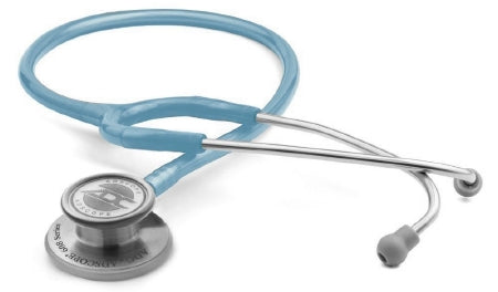 American Diagnostic Corp Adscope Clinician Stethoscope Metallic Ceil Blue 1-Tube 22 Inch Tube Double Sided Chestpiece - 608MCB