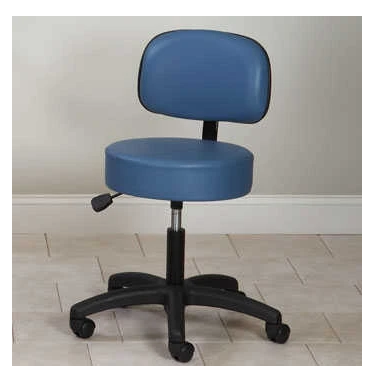 Clinton Industries Exam Stool Backrest Pneumatic Height Adjustment 5 Casters Desert Tan - 2135-21-3DT