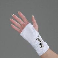Deroyal - Cock-Up Wrist Splint DeRoyal Canvas Left Hand White Small - 5059-06