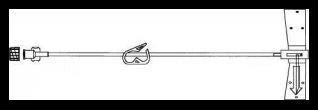 Wing Safe - Huber Infusion Set 20 Gauge 3/4 Inch 10 Inch Tubing Without Port - SHS-2034