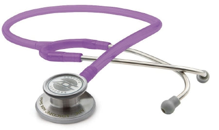 American Diagnostic Corp Adscope Clinician Stethoscope Frosted Purple 1-Tube 22 Inch Tube Double Sided Chestpiece - 608FV
