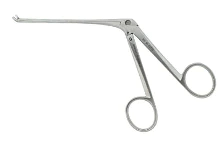 BR Surgical - Nasal Forceps Weil-Blakesley 7-1/2 Inch Length Surgical Grade Stainless Steel NonSterile NonLocking Finger Ring Handle Angled Up 45° 3.0 mm Fenestrated Thru-Cutting Jaws - BR46-23775