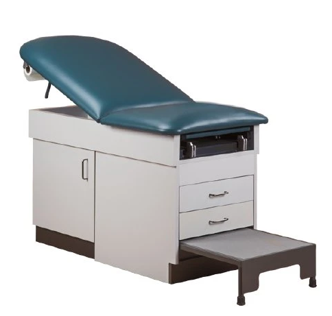 Clinton Industries Family Practice Table with Step Stool 400 Lbs. - 8890-3GM-1GR-2GR-5C