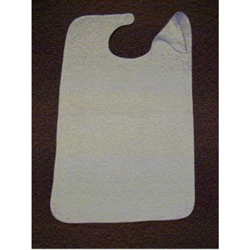 Lew Jan Textile - Bib Hook and Loop Closure Reusable Terry Cloth - V91-1830WH
