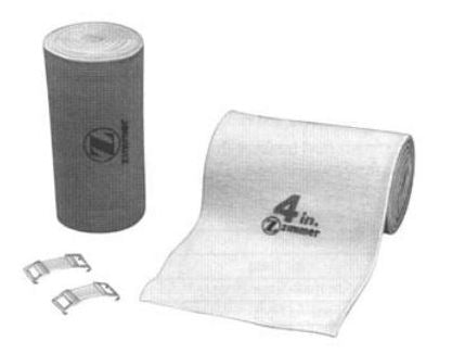 Zimmer ACE Elastic Bandage 4 Inch X 5-1/2 Yard Standard Compression Clip Detached Closure Tan NonSterile - 555510400