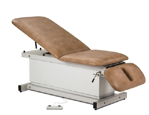 Clinton Industries Shrouded Power Exam Table with Drop Section Power Height 450 Lbs. - 81330-034-3C