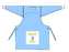 Welmed Over-the-Head Endoscopy Procedure Gown X-Large Unisex AAMI Level 3 NonSterile Blue - 1230-060XL