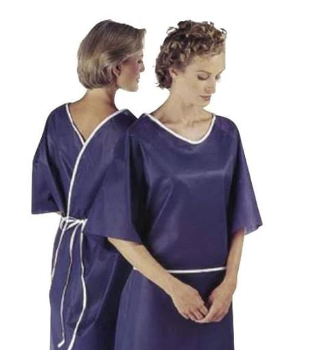 Hospitex / Encompass Group - Patient Exam Gown One Size Fits Most Snowflake Print Print Reusable - 45252-KEY