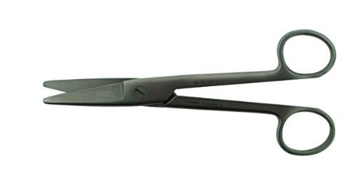 BR Surgical BR Surgical Dissecting Scissors Mayo-Noble 6-3/4 Inch Length Surgical Grade Stainless Steel NonSterile Finger Ring Handle Straight Blunt/Blunt - BR08-18017