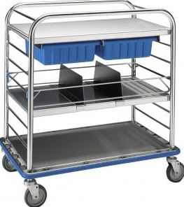 Pedigo Products Utility Cart Stainless Steel 26-1/8 X 39-3/8 X 42-1/8 Inch - CDS-147-C