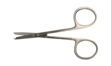 BR Surgical BR Surgical Stitch Scissors Spencer 3-1/2 Inch Length Floor Grade Stainless Steel Finger Ring Handle Straight Blunt/Blunt - FG08-80209