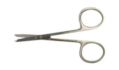 BR Surgical - Stitch Scissors Spencer 3-1/2 Inch Length Floor Grade Stainless Steel Finger Ring Handle Straight Blunt Tip / Blunt Tip - FG08-80209