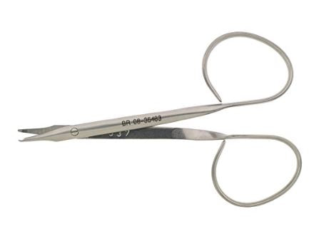 BR Surgical BR Surgical Stitch Scissors Reeh 3-3/4 Inch Length Surgical Grade Stainless Steel NonSterile Finger Ring Handle Straight Sharp/Sharp - BR08-35463