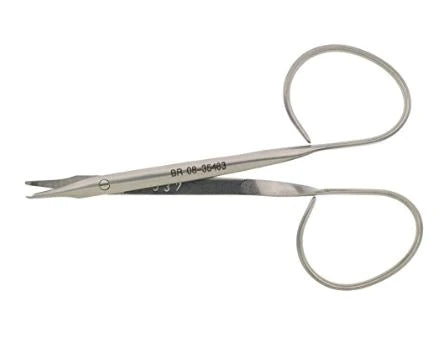 BR Surgical - Stitch Scissors Reeh 3-3/4 Inch Length Surgical Grade Stainless Steel NonSterile Finger Ring Handle Straight Sharp Tip / Sharp Tip - BR08-35463
