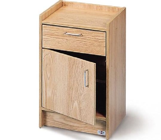 Hausmann Industries Bedside Cabinet Gray 1 Drawer 1 Door - 9018-10-927