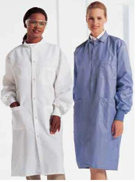 SafeGuard - Lab Coat Blue Large Knee Length Reusable - 46942-117