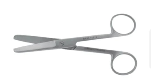 BR Surgical - Operating Scissors 5-1/2 Inch Length Surgical Grade Stainless Steel Finger Ring Handle Straight Blunt Tip / Blunt Tip - BR08-10214