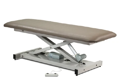 Clinton Industries Open Base Power Exam Table Power Foot Operated Height Adjustment 450 Lbs. - 80100-3BK