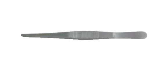 BR Surgical - Dressing Forceps 5-1/2 Inch Length Surgical Grade Stainless Steel NonSterile NonLocking Thumb Handle Straight Serrated Tips - BR10-10214