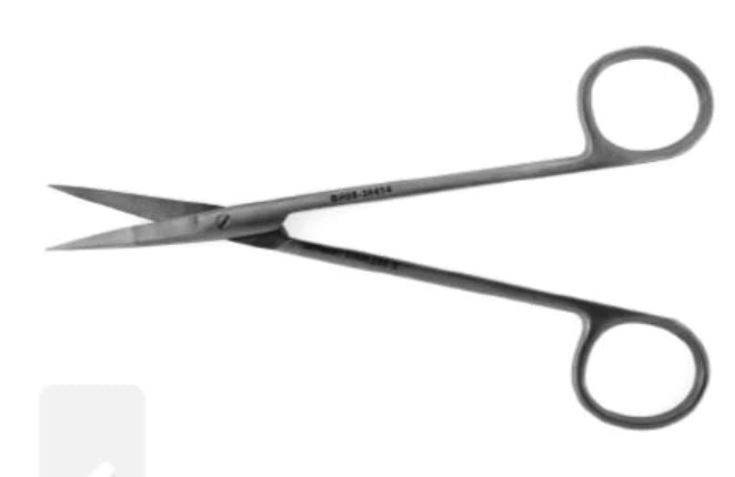 BR Surgical - Ear / Nasal Scissors Joseph 5-1/2 Inch Length Surgical Grade Stainless Steel / Tungsten Carbide NonSterile Finger Ring Handle Curved Sharp Tip / Sharp Tip - BR08-30554