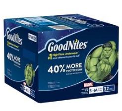 Kimberly Clark GoodNites Youth Absorbent Underwear Goodnites Pull On Small / Medium Disposable Heavy Absorbency - 47477
