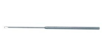 BR Surgical BR Surgical Ear Curette Billeau Single-ended Round Knurled Handle 3 X 5 mm Tip Straight Sharp Teardrop Wire Loop Tip - WG44-18001