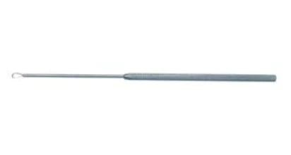 BR Surgical - Ear Curette Billeau 6-1/2 Inch Length Round Knurled Handle 3 X 5 mm Tip Flexible Oval Loop Tip - WG44-18001