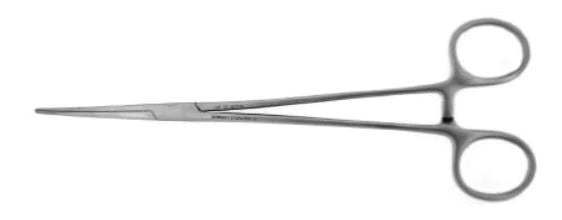 BR Surgical - Hemostatic Forceps Sarot 9-1/2 Inch Length Surgical Grade Stainless Steel NonSterile Ratchet Lock Finger Ring Handle Curved - BR12-45124