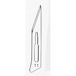 BR Surgical Surgical Blade Carbon Steel Size 11 Sterile Disposable - BR06-11100