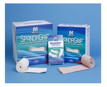 SpandaGrip - Elastic Tubular Support Bandage 3 Inch X 11 Yard Large Arm / Medium Ankle / Small Knee Standard Compression Pull On Beige Size D NonSterile - SAG13142