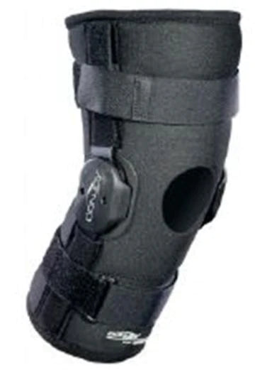 DonJoy - Knee Brace 2X-Large Hook and Loop Strap Closure 26-1/2 to 29-1/2 Inch Thigh Circumference / 19 to 21 Inch Knee Circumference / 20 to 22 Inch Calf Circumference Left or Right Knee - 11-2012-6