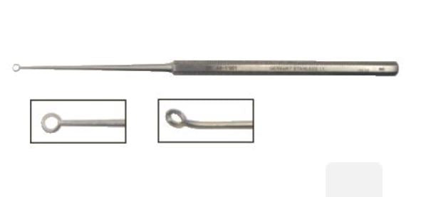 BR Surgical BR Surgical Ear Curette Buck 6-1/2 Inch Length Single-ended Handle Size 00 Tip Curved Blunt Fenestrated Round Tip - BR44-11900