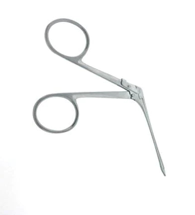 BR Surgical - Micro Ear Scissors Bellucci 80 mm Surgical Grade Stainless Steel NonSterile Finger Ring Handle - BR44-31255