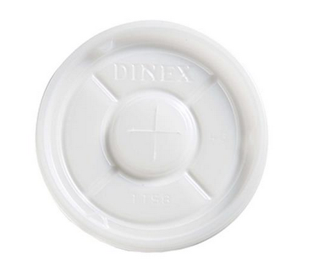 Culinary Depot Inc LID, F/TUMBLER TRANSLUCENT PLAS DISP W/STRAW SLOT (1000/CS) - DXTT58