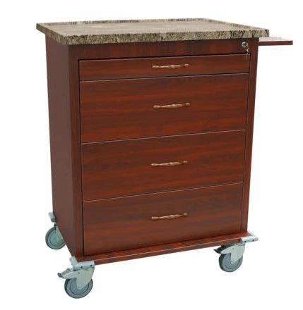 Harloff - Medication Cart 24.5 X 34.5 X 45 Inch Cherry - WV540PC-CM