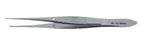 BR Surgical BR Surgical Dressing Forceps Von-Graefe-Iris 4 Inch Surgical Grade Stainless Steel NonSterile NonLocking Thumb Handle Curved 30° Serrated Tips - BR42-81110