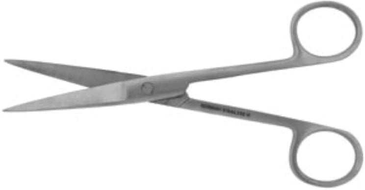 BR Surgical - Operating Scissors 5-1/2 Inch Length Surgical Grade Stainless Steel Finger Ring Handle Curved Sharp Tip / Sharp Tip - BR08-12114