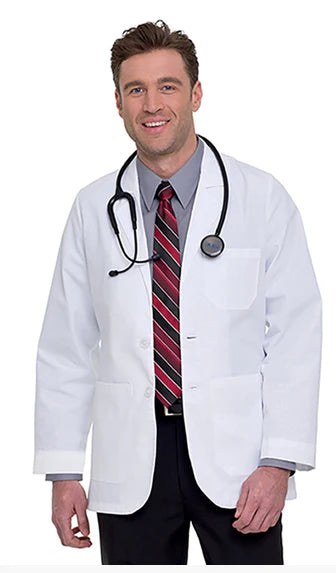 Landau Uniforms - Lab Jacket White Size 44 Hip Length Reusable - 3200WWYSZ44