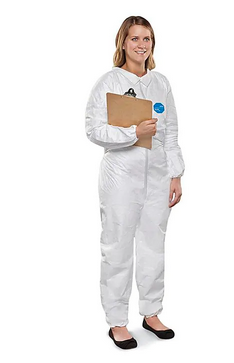 COVERALL, PROTECTION TYVEK ELAS W/O HOOD