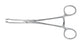 BR Surgical Tissue Forceps Allis 7-1/4 Inch Stainless Steel Ratchet Lock Finger Ring Handle Angled 5 X 6 Teeth - BR64-12020