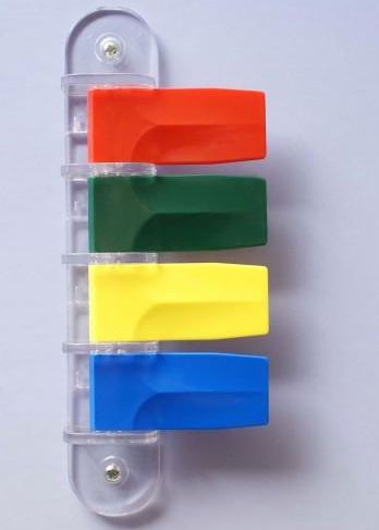 Kull Industries Exam Room Signal Flag Wall Mount 4-Flag 1 X 3 Inch - KI-CU4-SHORT