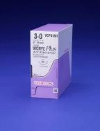 Coated Vicryl Plus Antibacterial Suture with Needle Absorbable Coated Undyed Suture Braided Polyglactin 910 with Irgacare MP Antibacterial Suture Size 2-0 27 Inch Suture 1-Needle 26 mm Length 1/2 Circle Blunt Point Needle