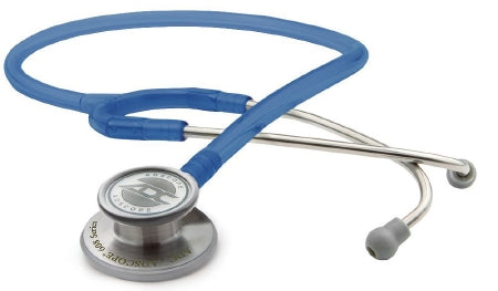 American Diagnostic Corp Adscope Clinician Stethoscope Blue 1-Tube 22 Inch Tube Double Sided Chestpiece - 608FRB