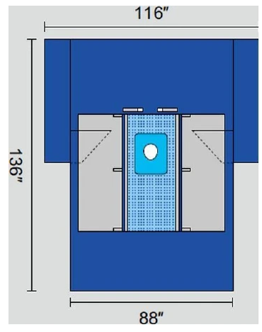 Welmed Orthopedic Drape Hip Drape 88 W X 116 W X 136 L Inch Sterile - 1222-8645