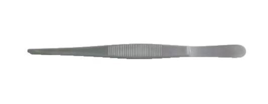 BR Surgical BR Surgical Dressing Forceps 7 Inch Surgical Grade Stainless Steel NonSterile NonLocking Thumb Handle Straight Serrated Tips - BR10-10218