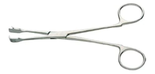 BR Surgical - Face Lift Forceps D'Assumpcao 6-1/4 Inch Length Surgical Grade Stainless Steel NonSterile NonLocking Ring Handle One Tip Flat One Tip Curved Dissected Facial Flaps - BR38-20216
