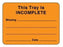Precision Dynamics Tray Removable Label 1-3/4 X 2-3/8 Inch, Fluorescent Orange - 59705783