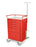 Classic Line - Emergency Cart 22 X 35 X 45.75 Inch, 86.25 Inch IV Pole Red 17 X 23 Inch Internal Drawer - 6401
