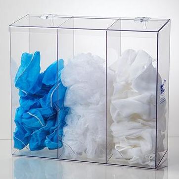 Health Care Logistics - PPE Dispenser Counter / Wall Mount Clear 17 X 6 X 18½ Inch Plastic - 10753
